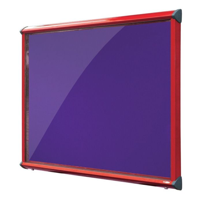Shield Interior Showcase Red Frame 575 x 712mm - Purple