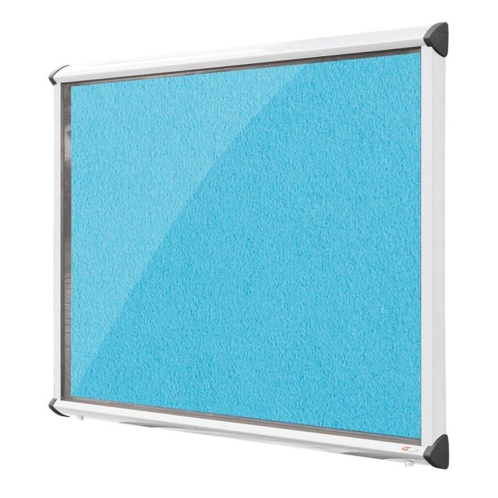 Shield Interior Showcase Aluminium Frame 750 x 967mm - Cyan