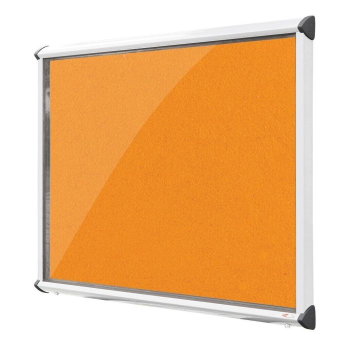 Shield Interior Showcase Aluminium Frame 750 x 967mm - Orange