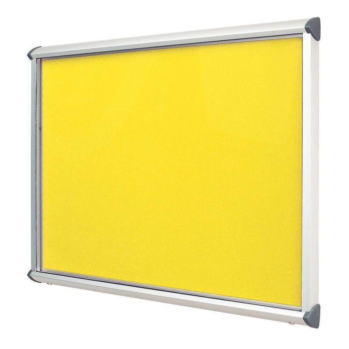 Shield Interior Showcase Aluminium Frame 750 x 967mm - Primrose Yellow