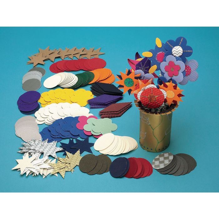Flowers Corrugated Shapes Assorted - Pack of 276