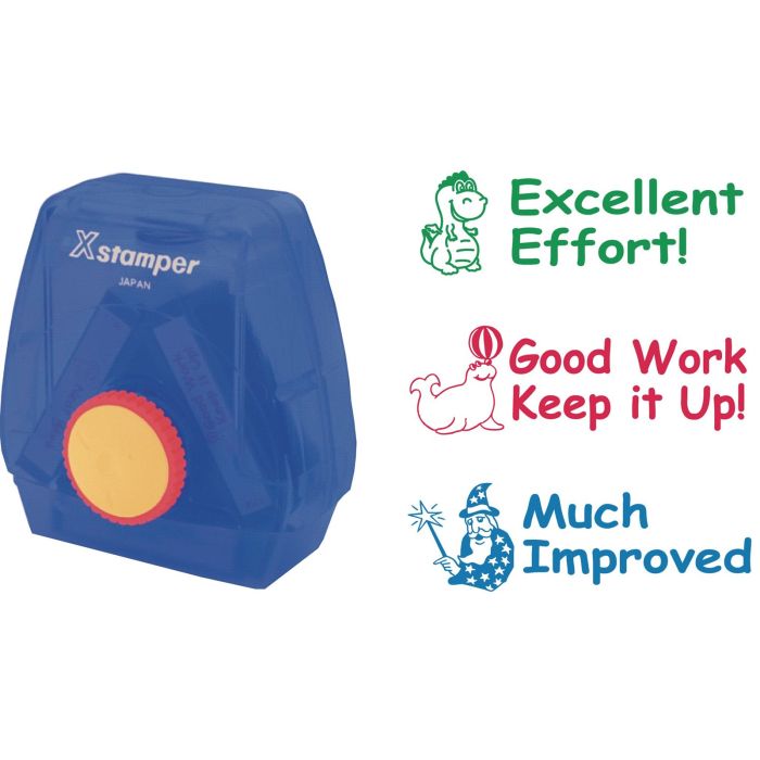 Xstamper 3 in 1 Stamper - Excellent Effort Good Work and Much Improved