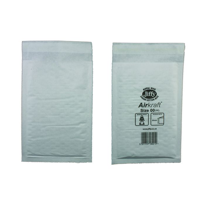Jiffy Airkraft White - 115 x 195mm - Pack of 100