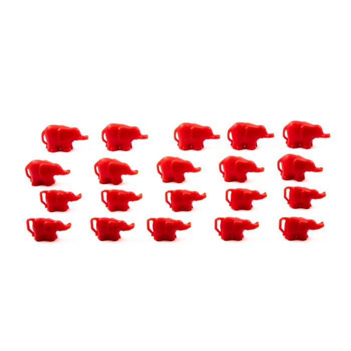 Linking Elephants - Red - Pack of 20