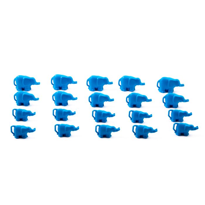 Linking Elephants - Blue - Pack of 20