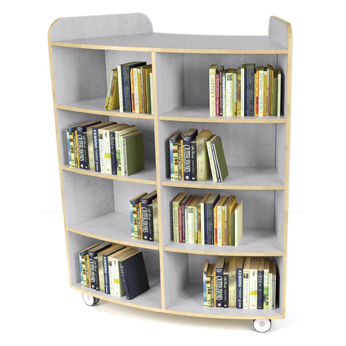 Maplescape Curved Bookcase H150cm - Grey