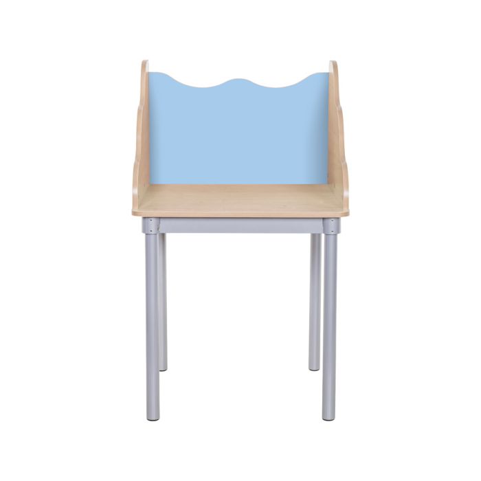 Single Wave Study Carrel 1050mm Blue