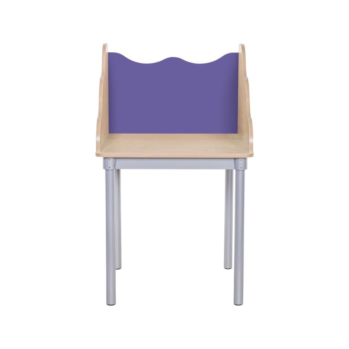 Single Wave Study Carrel 1220mm Purple