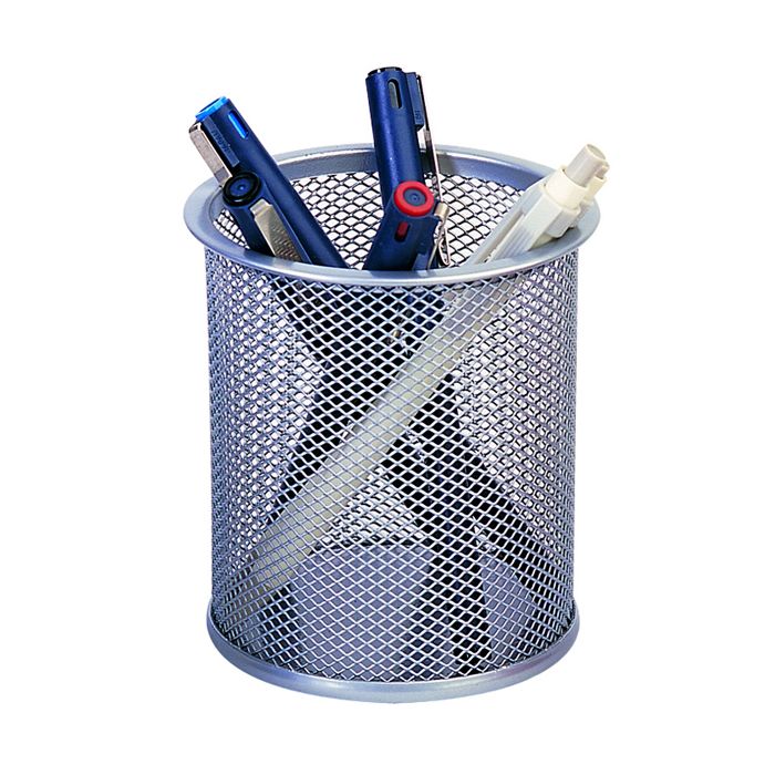 Mesh Pen Pot - Silver