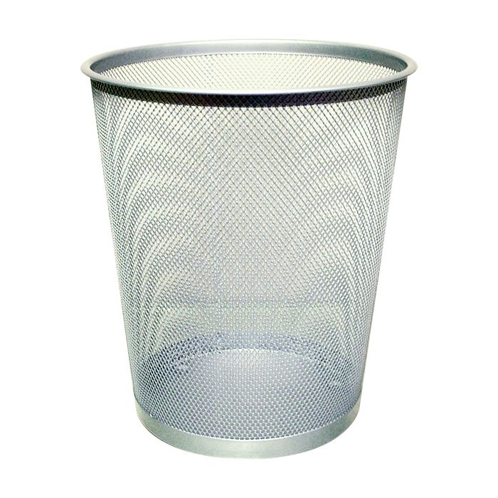 Mesh Waste Bin - Silver