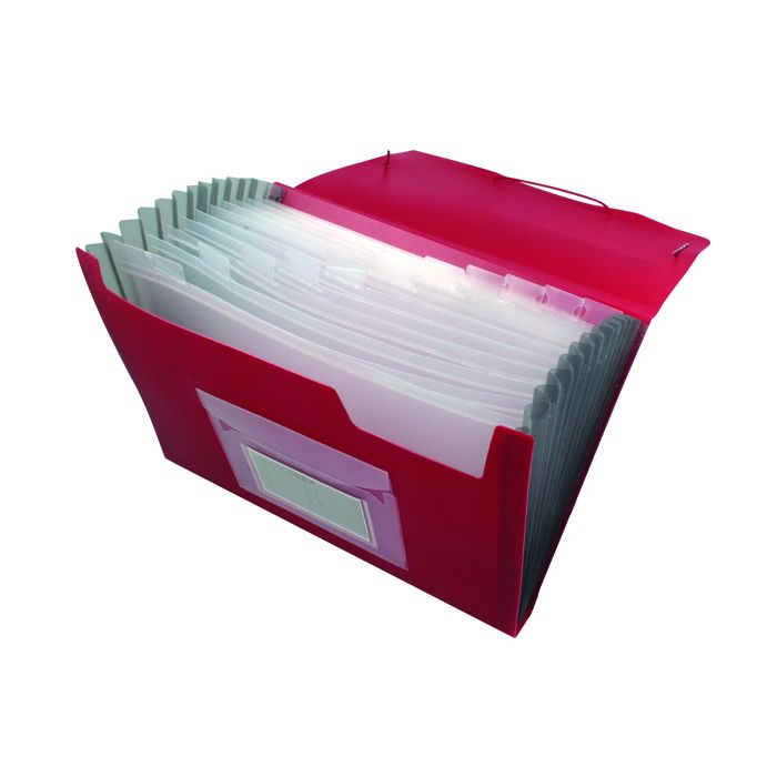 Expanding File 13 Pockets - Red