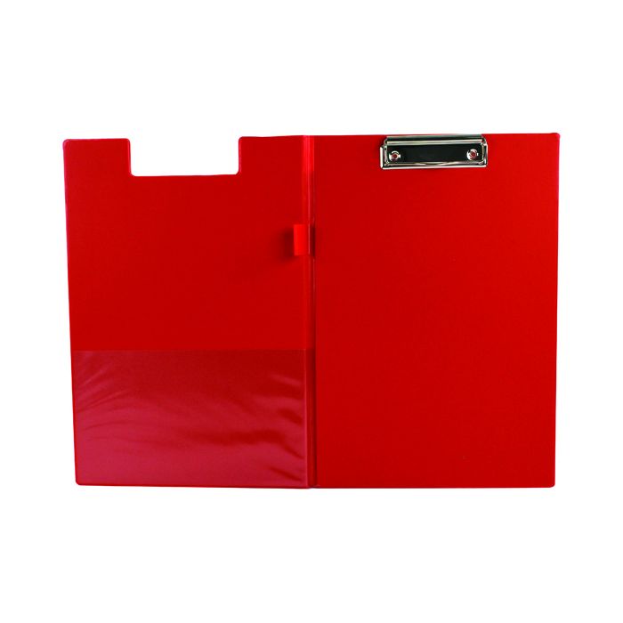 PVC Clipboards Foldover - Red