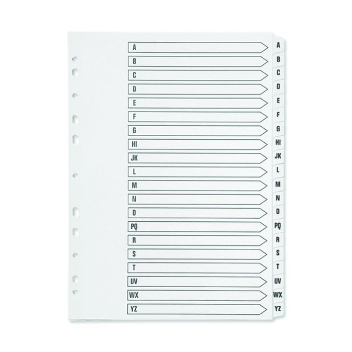 Clear Tabbed Index Dividers - A-Z