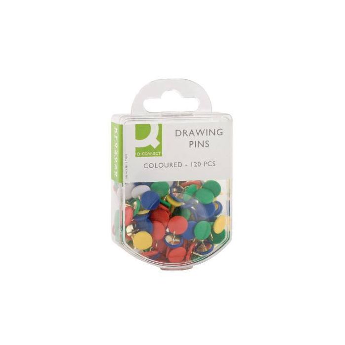 Drawing Pin Coloured - Pack of 120 x 10
