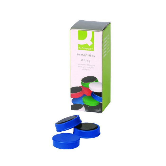 Whiteboard Magnets 25mm Blue - Pack of 10
