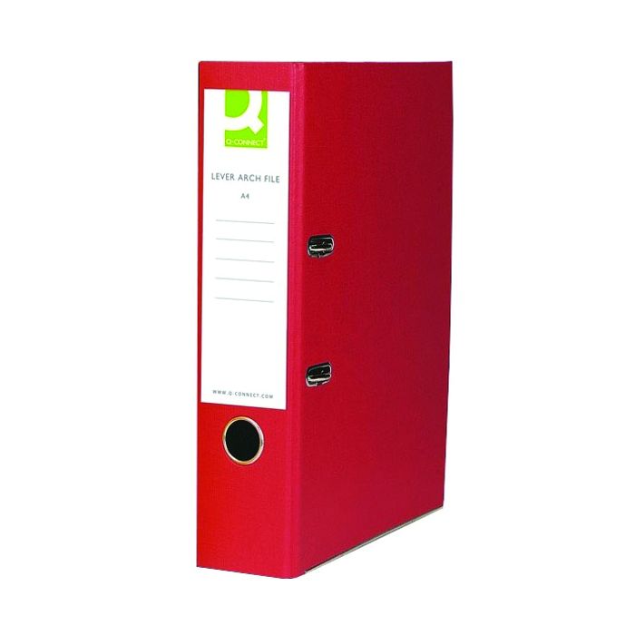 Paperbacked Lever Arch Files Foolscap - Red - Pack of 10