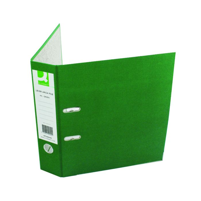 Paperbacked Lever Arch Files A4 - Green - Pack of 10