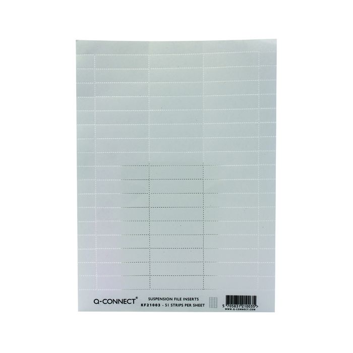 Suspension File Inserts White - Pack of 50
