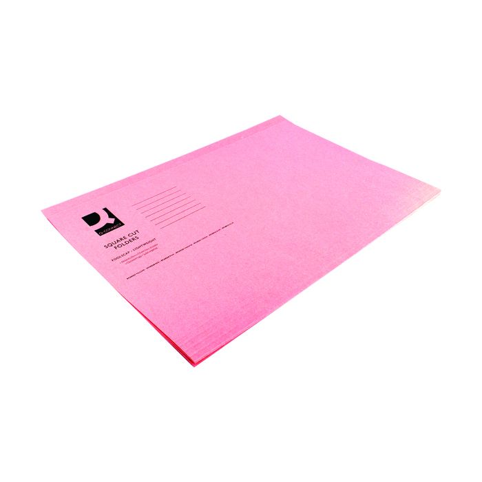 Square Cut Folders Light Weight - Pink - Pack of 100