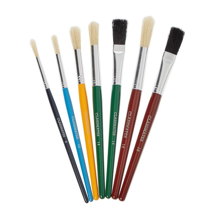 Classmates Short Paint Brush Bumper Pack - Assorted Sizes - Pack of 100