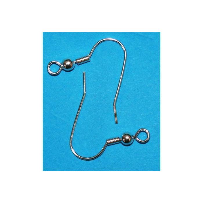 Jewellery Findings Silver Ear Wires - Pack of 100