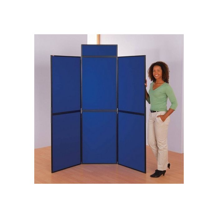 Busyfold Light 1800 Display System Header Panel 600 x 200mm - Blue/Grey