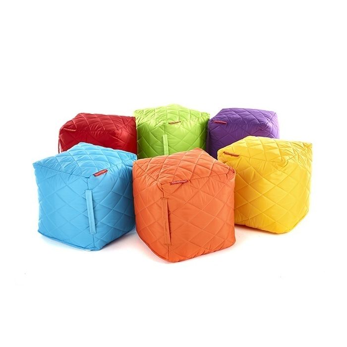 Quilted Large Cubes - Orange - Pack of 4