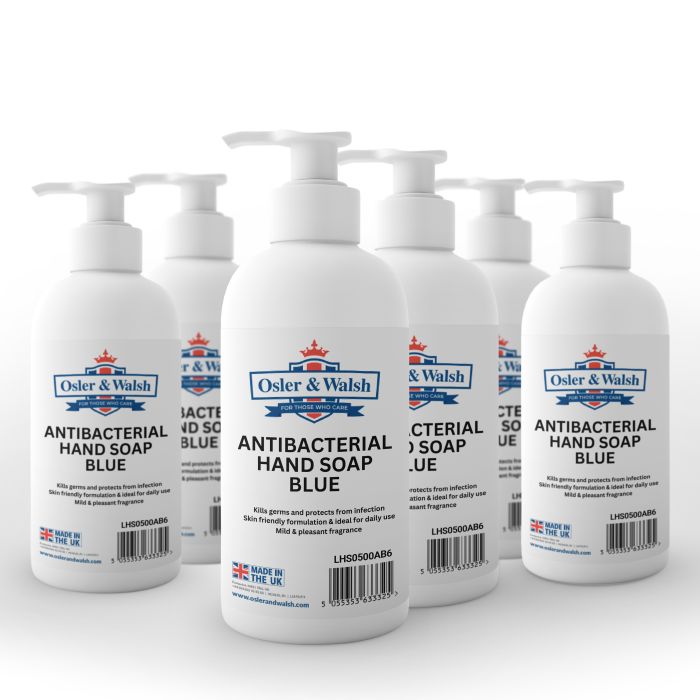 Premium Anti Bacterial Hand Soap- Blue- 500ml - Pk 6