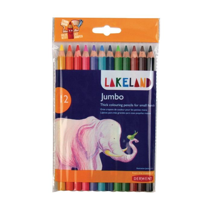 Lakeland Jumbo Colouring (5.4mm Strip Chunky Hex Pencil) - Pack of 12
