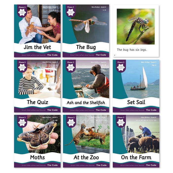 Smart Kids The Code Phase 3 Non-fiction Books - Pack of 8