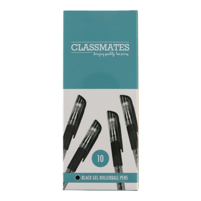 Classmates Gel Rollerball Pen - Black - Pack of 10