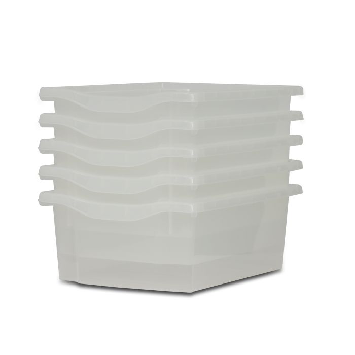 Monarch Double Storage Trays - Pack of 5 - Clear