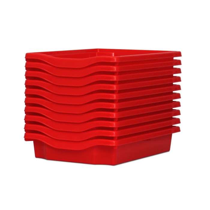 Monarch Single Storage Trays - Pack of 10 - Red