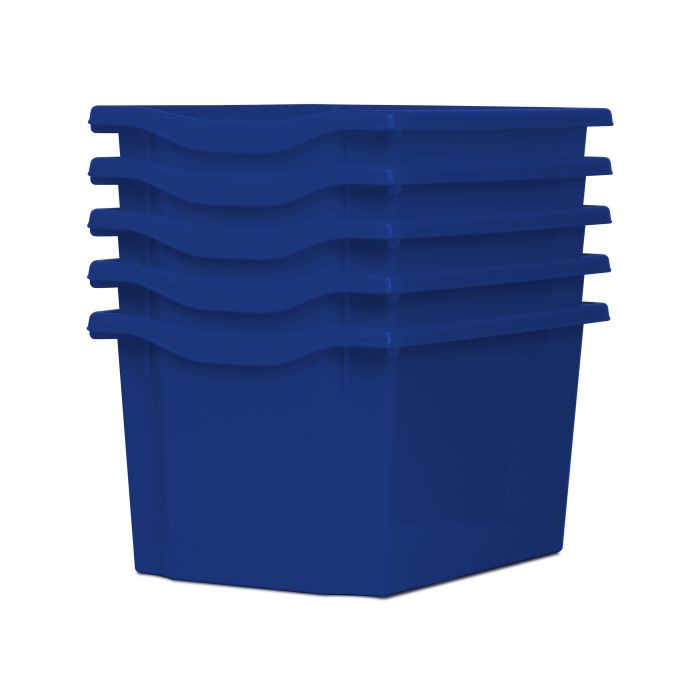 Monarch Triple Storage Trays - Pack of 5 - Blue