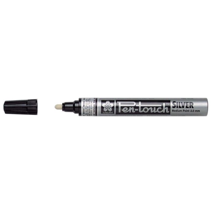 Sakura Pen-Touch Metallic Pens Medium - Silver