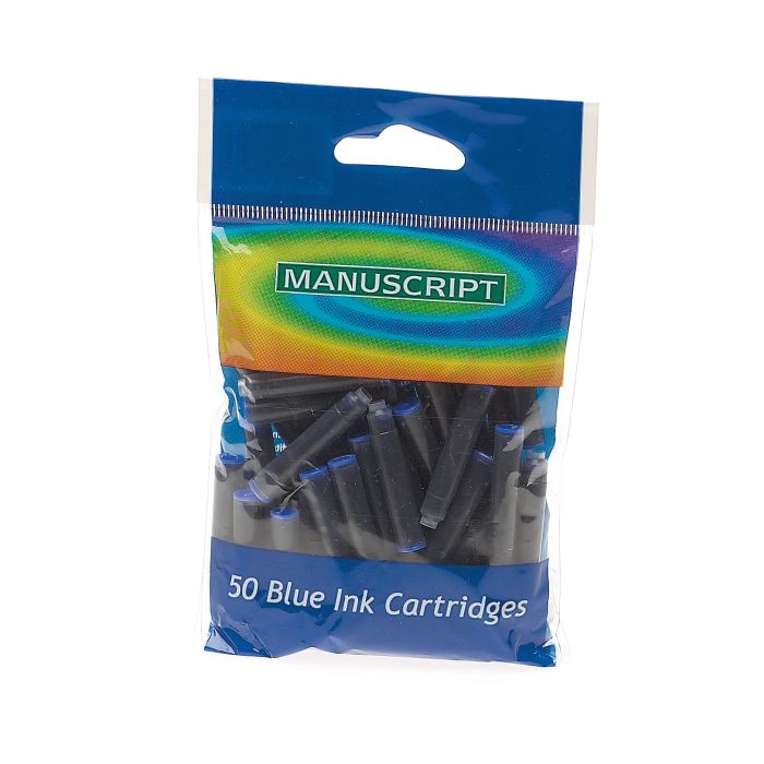 Manuscript Ink Cartridges - Blue - Pack 50