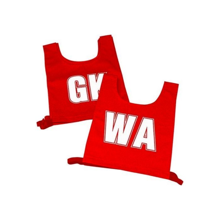 Nylon Netball Bib Set Medium - Red