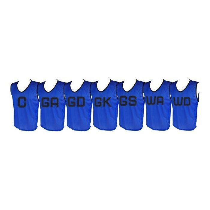Micro Mesh Netball Training Vest Set Large - Royal Blue