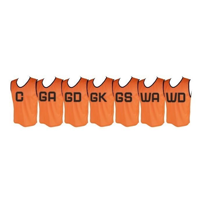 Micro Mesh Netball Training Vest Set Small - Fluorescent Orange