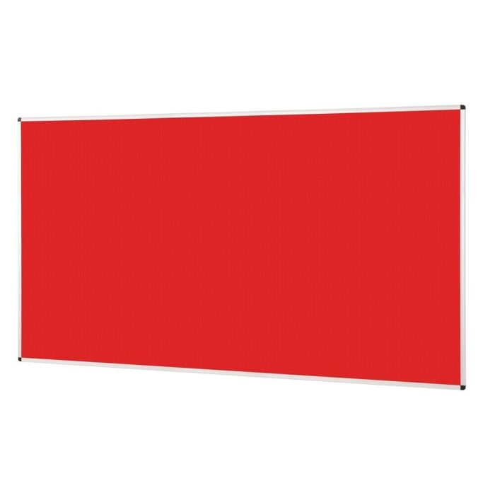 Noticeboard Aluminium Frame 2400 x 1200mm - Red