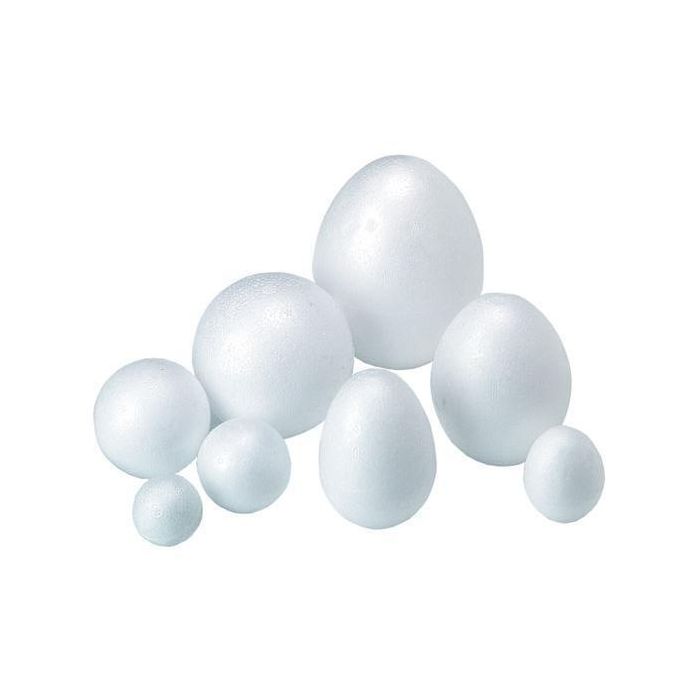 Polystyrene Egg Shapes 50mm - Pack of 10