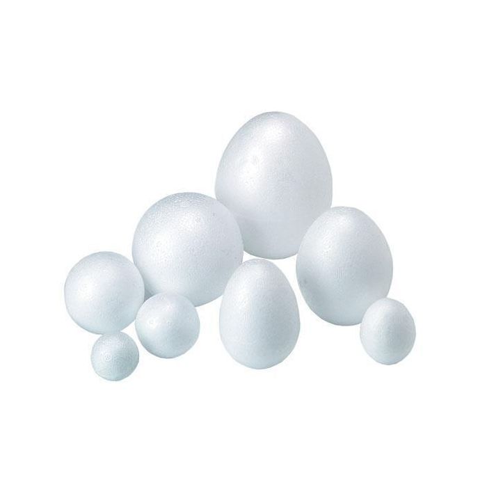Polystyrene Egg Shapes 70mm - Pack of 10