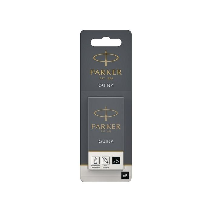 Quink Cartridges Permanent Black - Pack of 5 x 12
