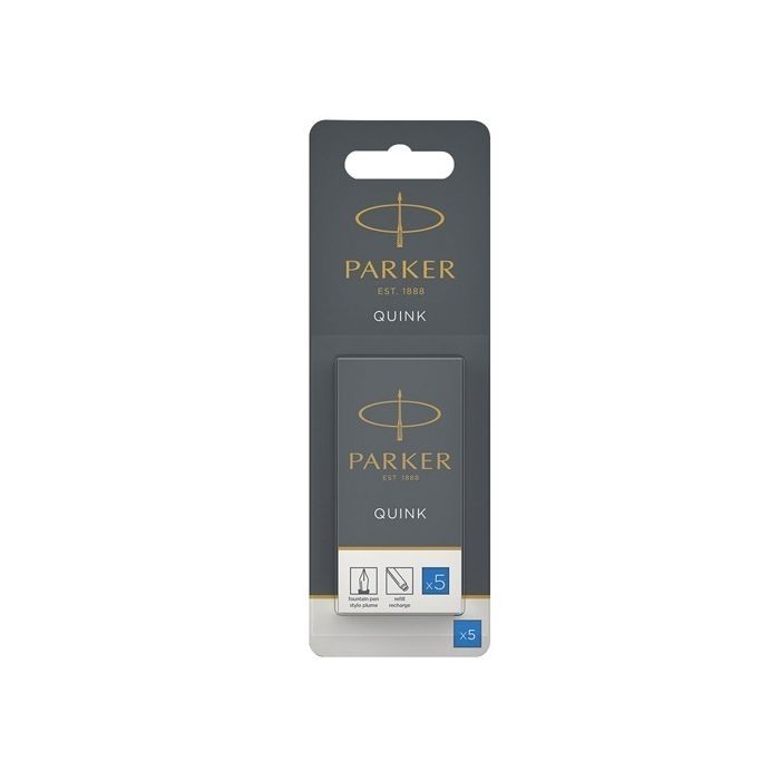 Quink Cartridges Permanent Blue - Pack of 5 x 12