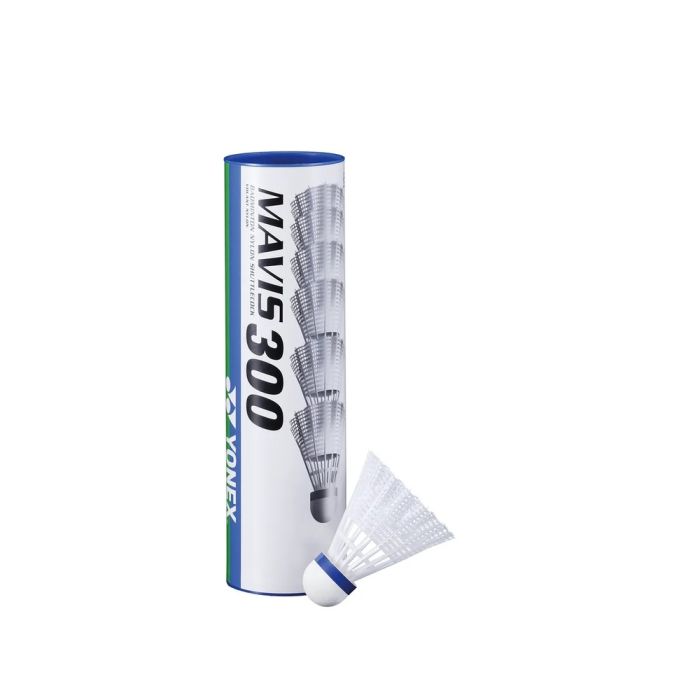 Yonex Mavis 300 Shuttlecocks - White - Fast - Tube of 6