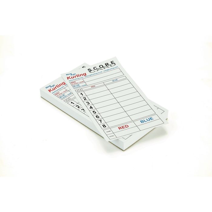New Age Kurling Scorecards - Pack of 5 x 50 sheets