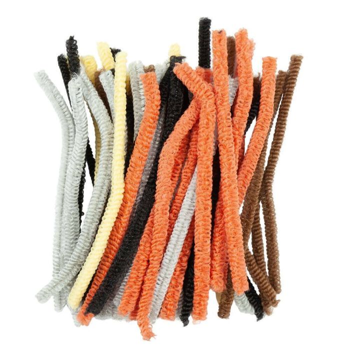 Hair Loop Pipe Cleaners - Assorted Hair Colours - Pack of 50