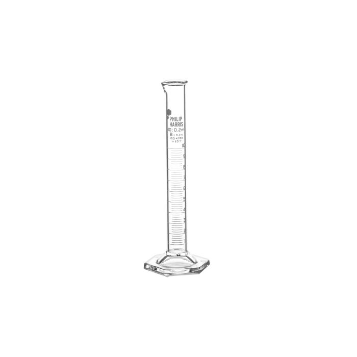 Philip Harris Glass Measuring Cylinder- 10ml - Pack of 10