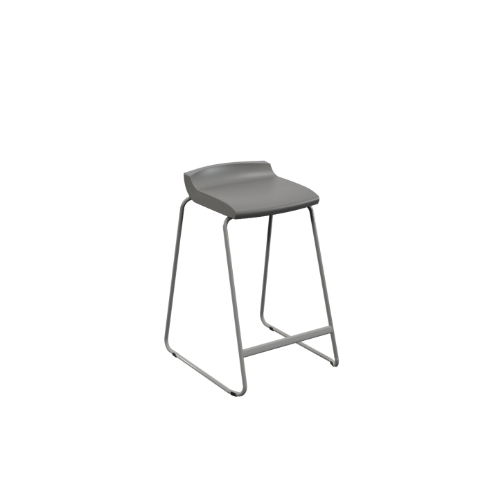Postura+ One Piece Stool - Iron Grey - 610mm
