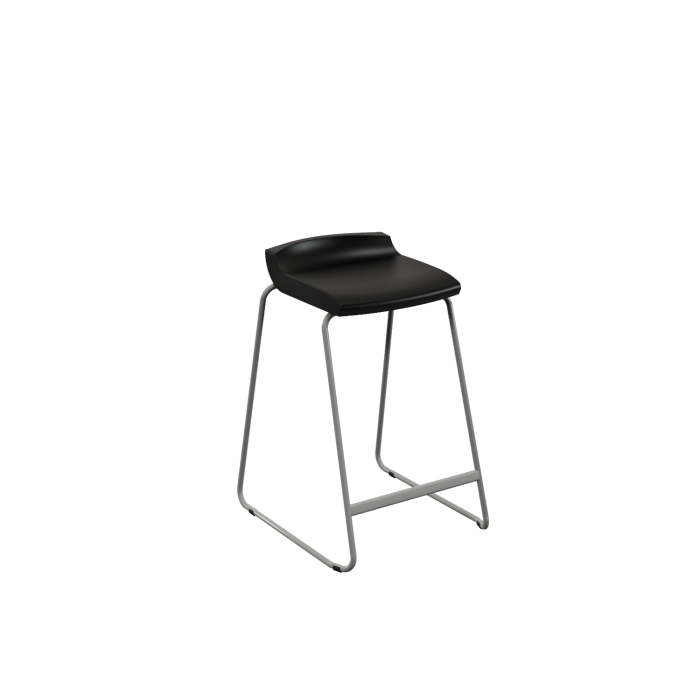 Postura+ One Piece Stool - Black - 560mm